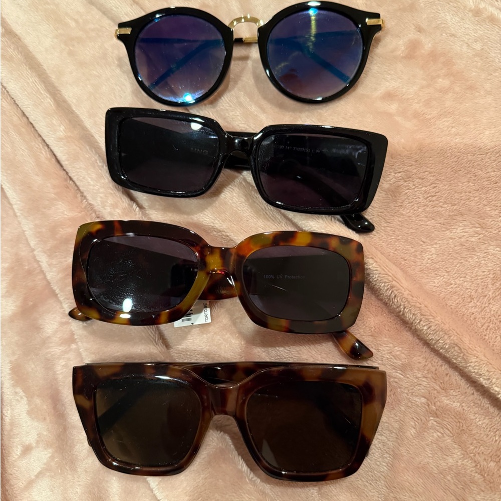 Stylish Women's Sunglasses Set - Black and Tortoise